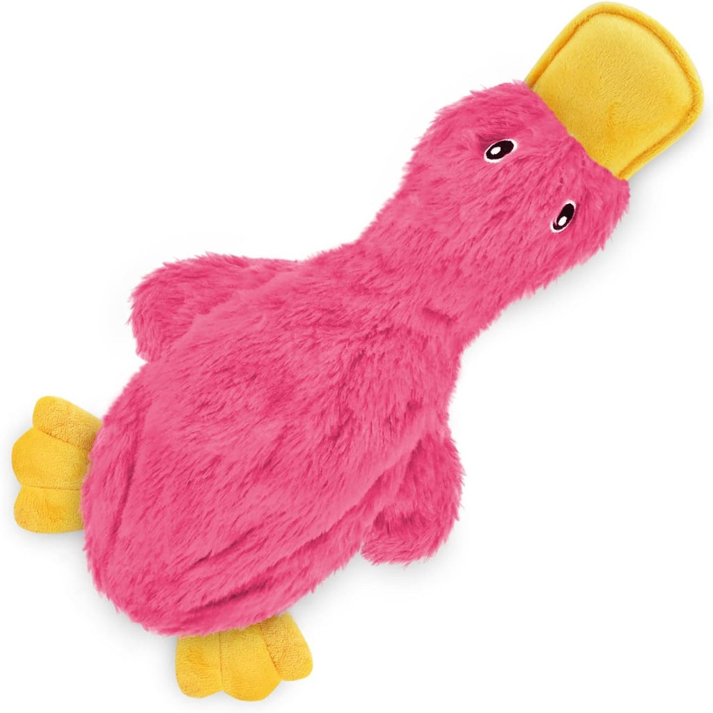 Interactive plush duck squeaky dog toy from Kept in Print