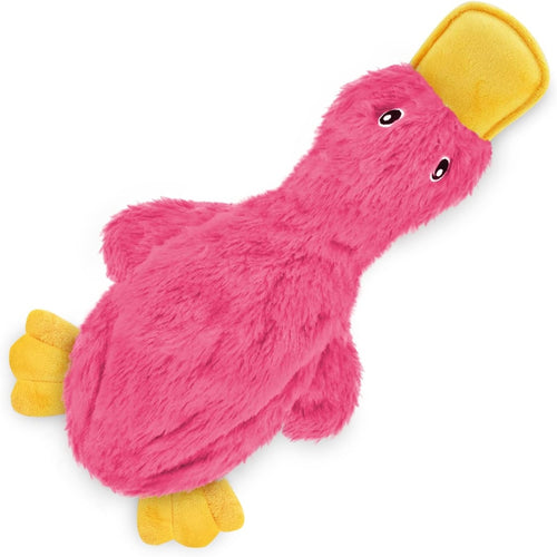 Interactive plush duck squeaky dog toy from Kept in Print