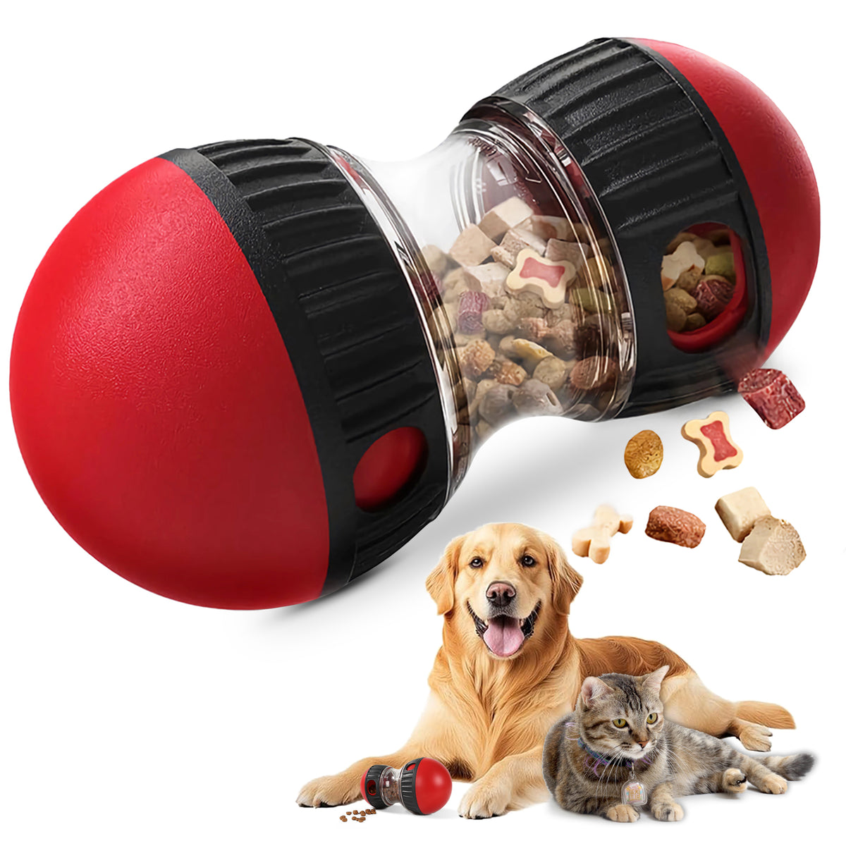 Interactive treat-dispensing puzzle ball dog toy, additional product photo, Kept in Print
