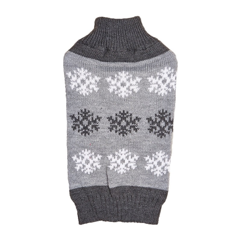 Pet Christmas sweater snowflake knit jumper, additional product photo, Kept in Print