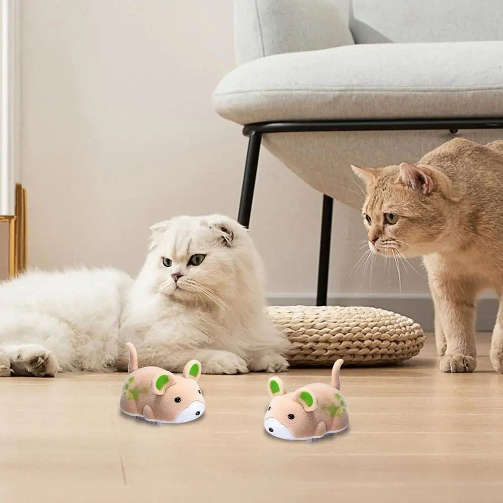 Plush wiggling sound mouse cat toy, additional product photo, Kept in Print