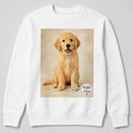 Personalised dog mum cat dad Christmas sweatshirt with a dog photo printed on it, Kept in Print